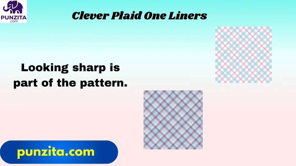 Clever Plaid One Liners